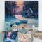 Designart - Winter Landscape & The River House In The Woods II - Lake House Print on Natural Pine Wood